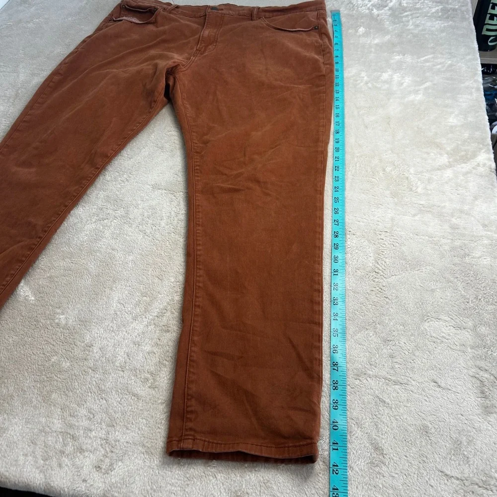 Lucky Brand 222 Taper Pants Men 40x32 Brown Rust Terracotta Cotton Stretch Jeans